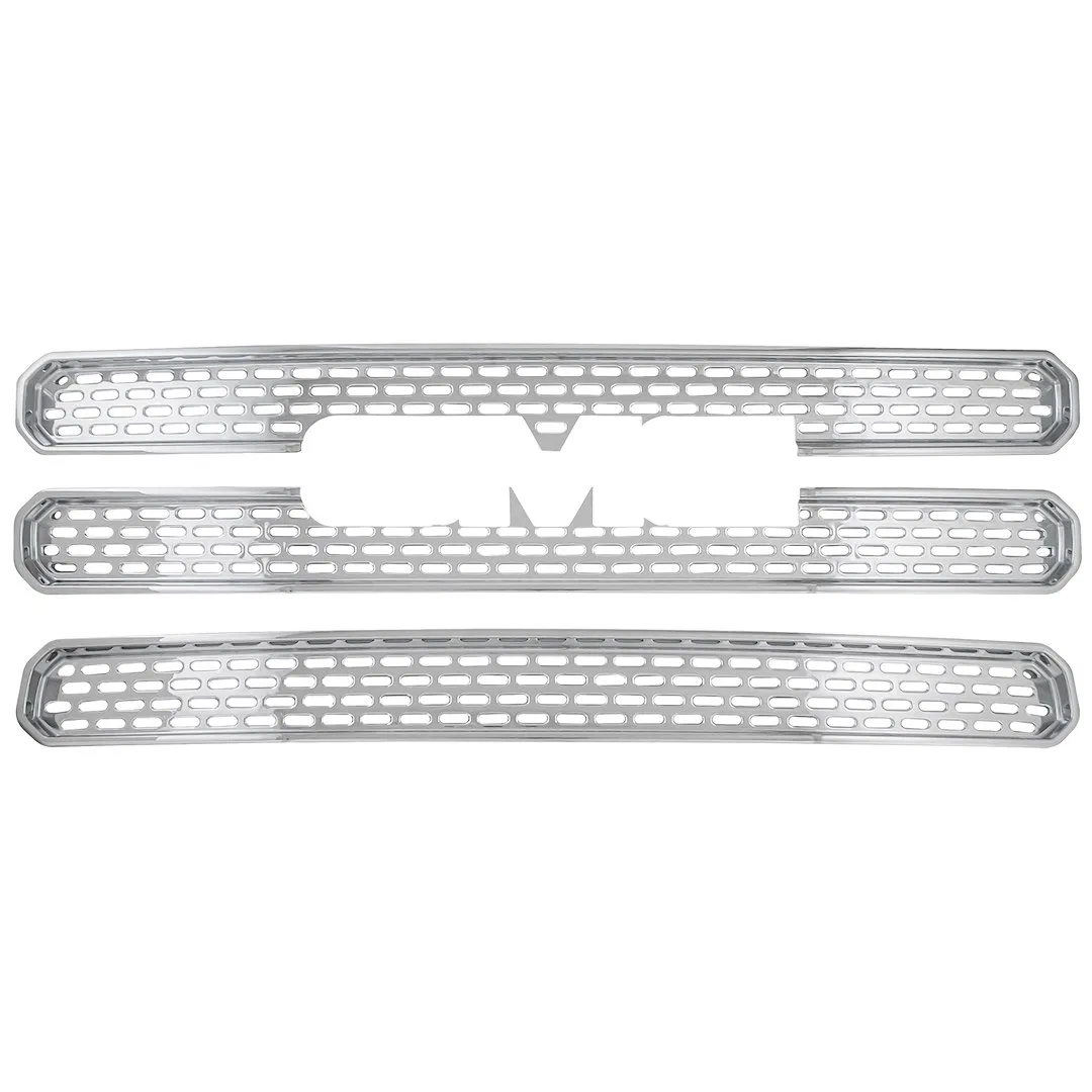 IWCGI116 – COAST2COAST Grille Insert, Overlay Mesh Style 3 Piece With Emblem Cutout Chrome Plated ABS Plastic
